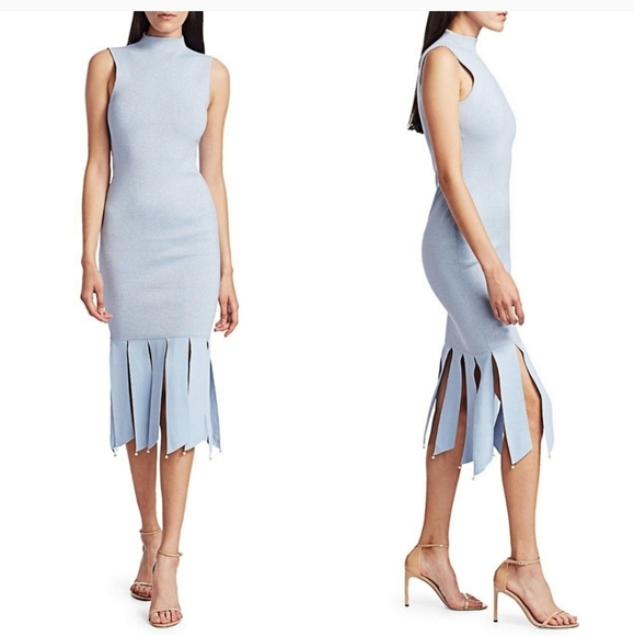 STAUD Dresses & Skirts - Staud pat dress in ice blue